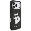 Θήκη Karl Lagerfeld Saffiano Mono Patch Choupette για Apple iPhone 18 Pro / 17 Pro, Μαύρη