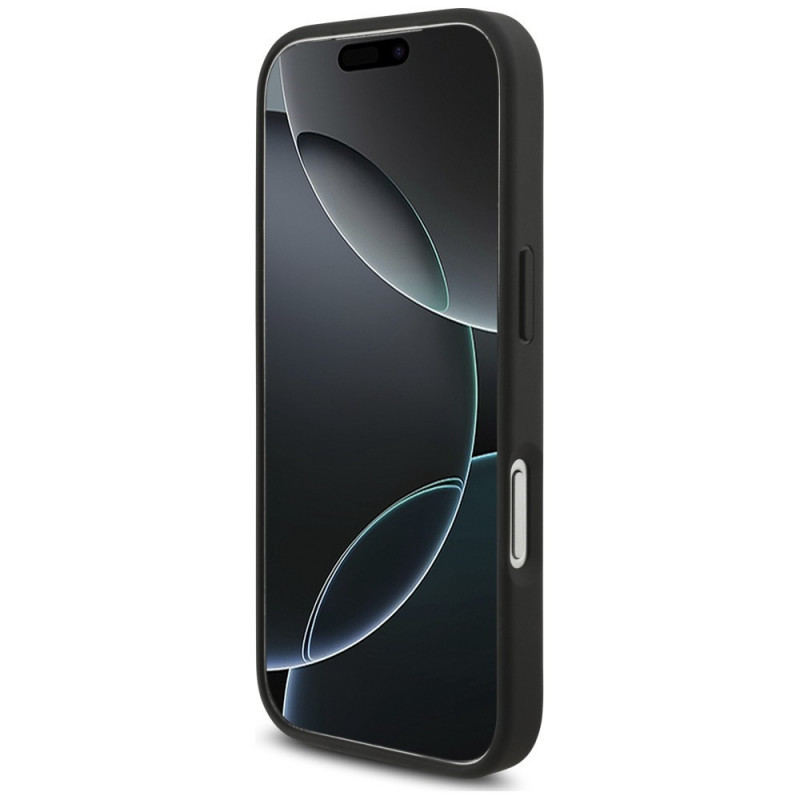 Θήκη Karl Lagerfeld Saffiano Mono Patch Choupette για Apple iPhone 18 Pro / 17 Pro, Μαύρη