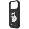 Θήκη Karl Lagerfeld Saffiano Mono Patch Choupette για Apple iPhone 18 Pro / 17 Pro, Μαύρη