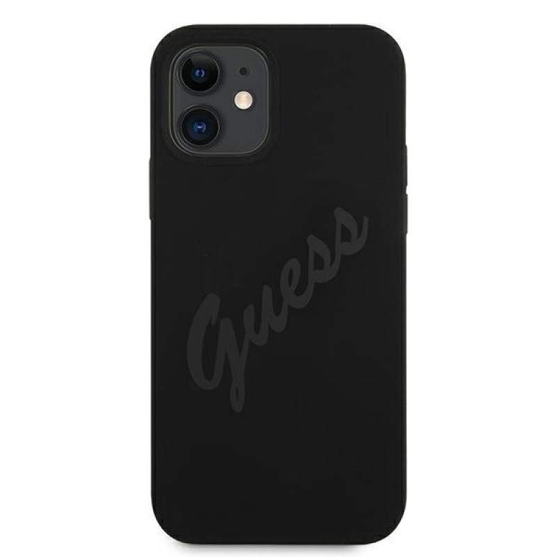 Guess GUHCP12SLSVSBK Θήκη Script Vintage για Apple iPhone 12 mini 5.4 inch, Μαύρο/Μαύρο