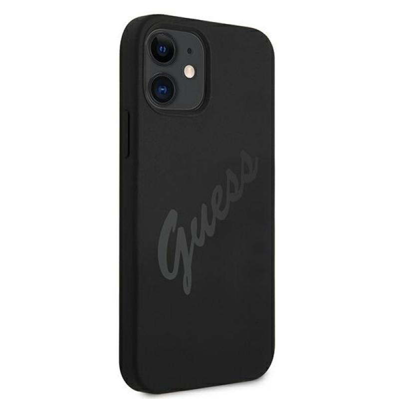 Guess GUHCP12SLSVSBK Θήκη Script Vintage για Apple iPhone 12 mini 5.4 inch, Μαύρο/Μαύρο