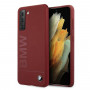 Θήκη BMW BMHCS21MSLBLRE Silicone Signature Logo για Samsung Galaxy S21+, Κόκκινη