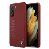 Θήκη BMW BMHCS21MSLBLRE Silicone Signature Logo για Samsung Galaxy S21+, Κόκκινη