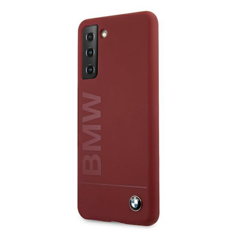 Θήκη BMW BMHCS21MSLBLRE Silicone Signature Logo για Samsung Galaxy S21+, Κόκκινη