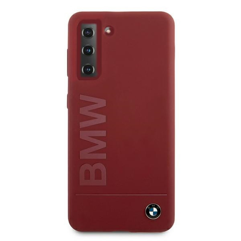 Θήκη BMW BMHCS21MSLBLRE Silicone Signature Logo για Samsung Galaxy S21+, Κόκκινη