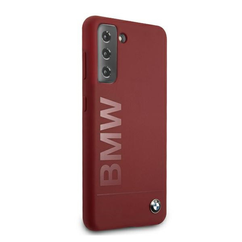 Θήκη BMW BMHCS21MSLBLRE Silicone Signature Logo για Samsung Galaxy S21+, Κόκκινη