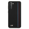 Θήκη BMW BMHCS21MSIVTBK Silicone Stripes M Collection για Samsung Galaxy S21+, μαύρη