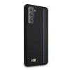 Θήκη BMW BMHCS21MSIVTBK Silicone Stripes M Collection για Samsung Galaxy S21+, μαύρη