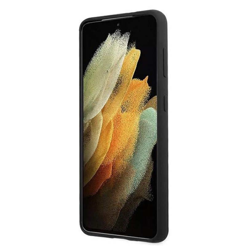 Θήκη BMW BMHCS21MMSILBK Silicone M Collection για Samsung Galaxy S21+, μαύρη