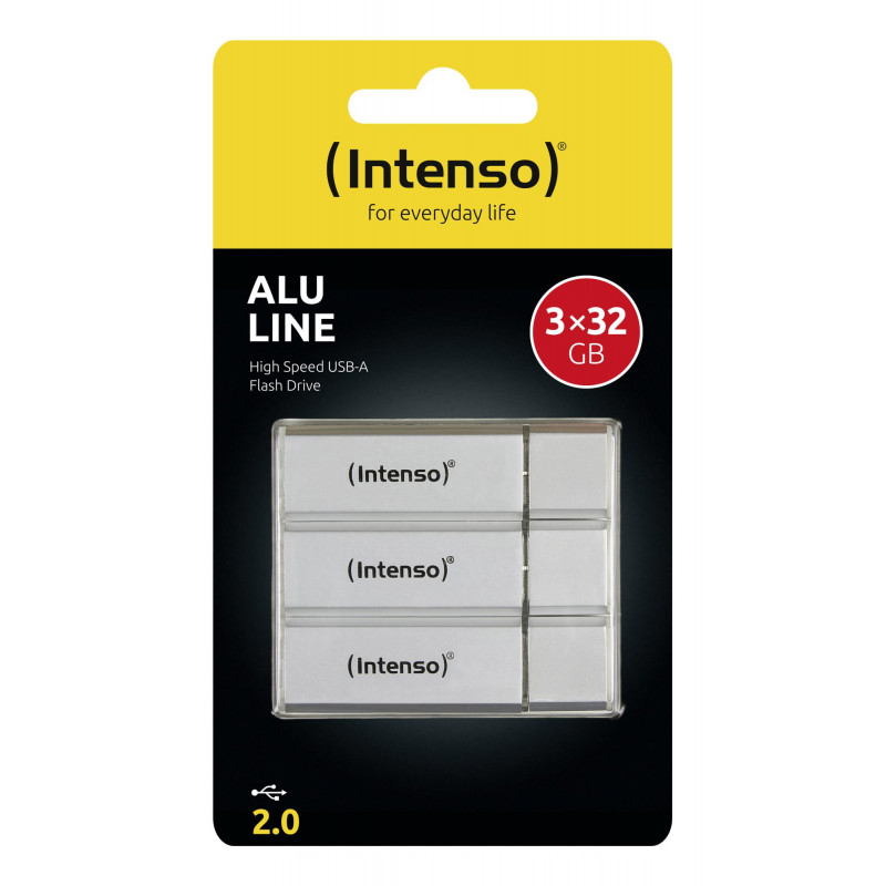 Intenso 3521483 Μονάδα flash USB, 32 GB, USB Type-A 2.0, Ασημί