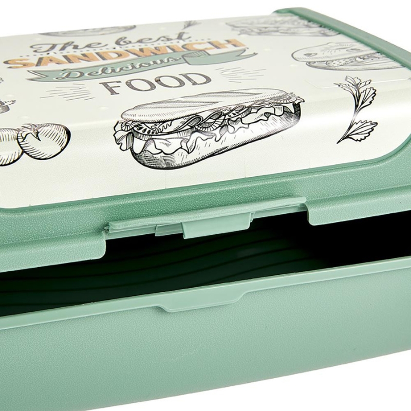 keeeper Carla Midi Lunch Box Space Tour, nordic green, Deco-Click-Box, PP (1 τεμ)