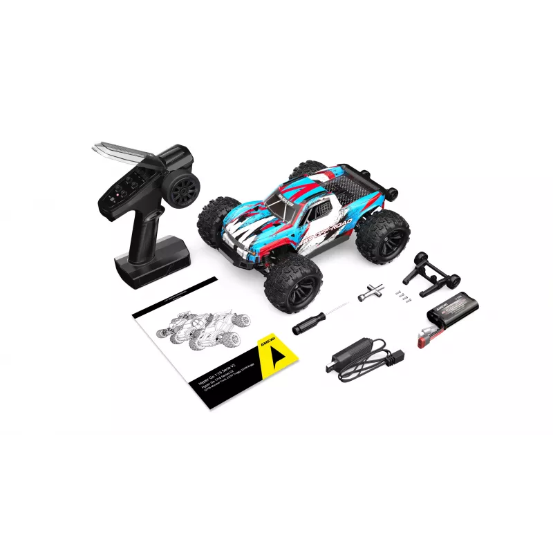 Amewi Hyper Go Monster Truck V2 brushless 4WD, 1:16, RTR, μπλε/λευκό