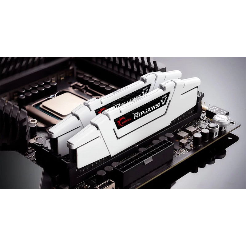 G.Skill Ripjaws V DDR4 Kit Μνήμης, 32 GB (2 x 16 GB), 3200 MHz, CL16, XMP2, Λευκό