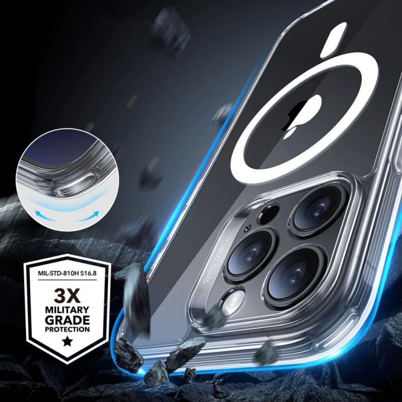 Θήκη ESR Classic Pro Set HaloLock MagSafe με σκληρυμένο γυαλί για Apple iPhone 16 Pro Max, διάφανη