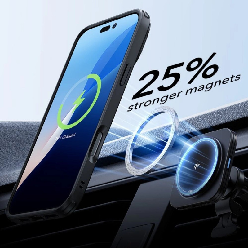 Θήκη ESR Classic Hybrid Kickstand HaloLock MagSafe με Tempered Glass για Apple iPhone 16 Pro, Διάφανη/Μαύρη
