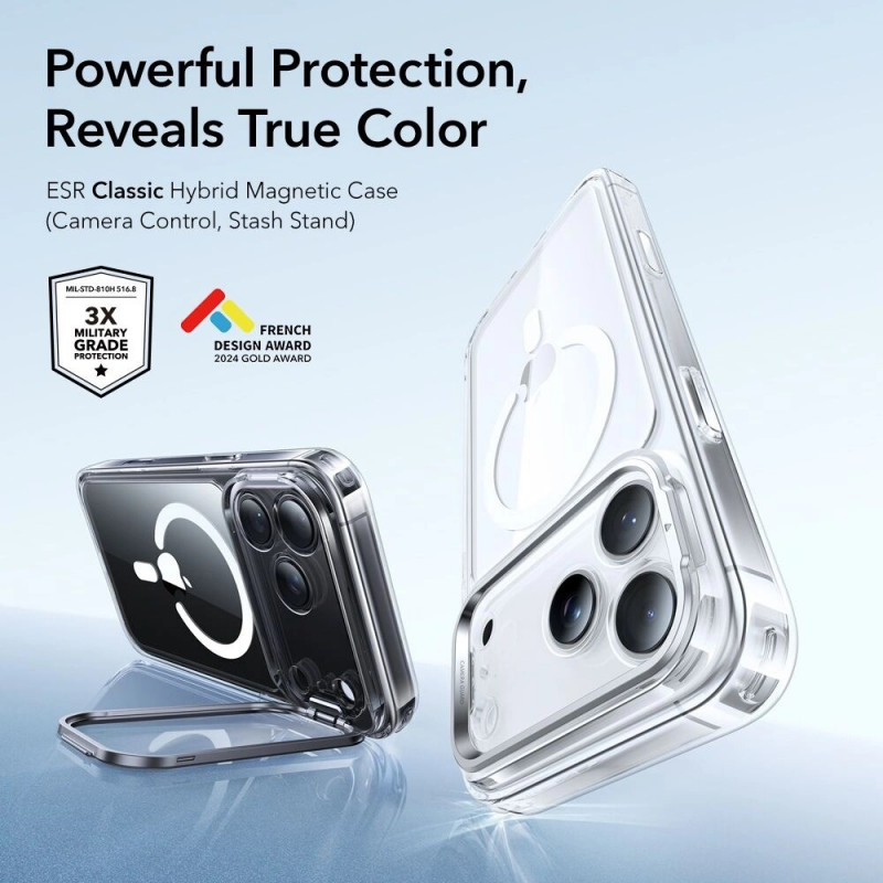 Θήκη ESR Classic Hybrid Kickstand MagSafe για Apple iPhone 17 Pro Max, Διάφανη