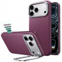 Θήκη ESR Leather Kickstand MagSafe για Apple iPhone 17 Pro / 18 Pro, Deep Burgundy