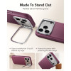 Θήκη ESR Leather Kickstand MagSafe για Apple iPhone 17 Pro / 18 Pro, Deep Burgundy