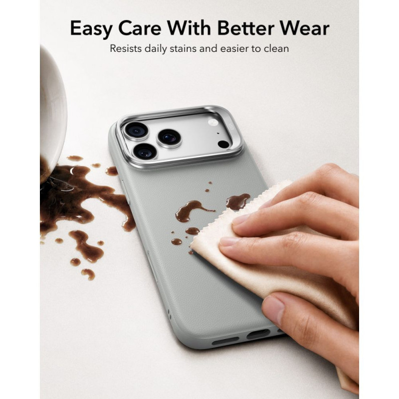 Θήκη ESR Leather Kickstand MagSafe για Apple iPhone 17 Pro / 18 Pro, Γκρι