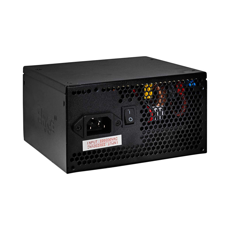 Τροφοδοτικό ATX Akyga 500 W AK-C2-500, Ημι-αρθρωτό, P4+4, 2x PCI-E 6+2 Pin, 4x SATA, 2x Molex, Ανεμιστήρας 12 cm, 80 PLUS