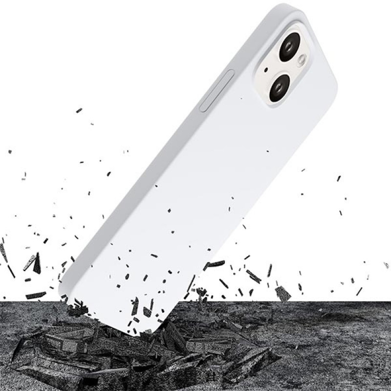 Θήκη σιλικόνης 3MK Hardy Case MagSafe για Apple iPhone 14 Plus / 15 Plus, λευκή