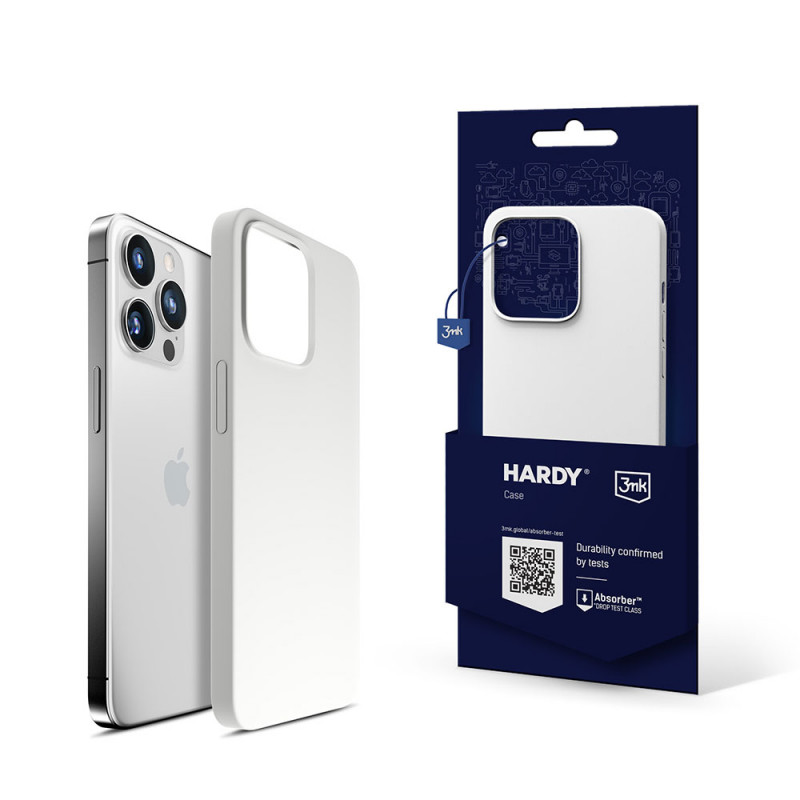 Θήκη σιλικόνης 3MK Hardy Case MagSafe για Apple iPhone 14 Pro Max, λευκή