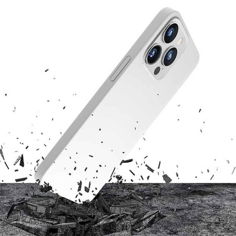 Θήκη σιλικόνης 3MK Hardy Case MagSafe για Apple iPhone 14 Pro Max, λευκή