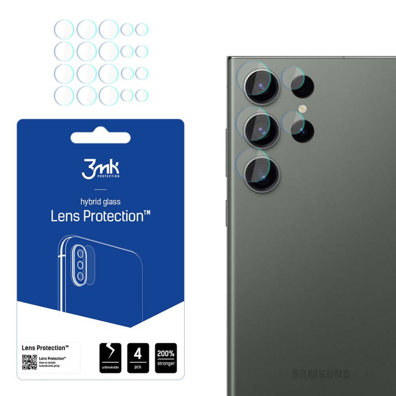 3MK Lens Protect προστατευτικό φακού κάμερας για Samsung Galaxy S23 Ultra (4 τεμ.), 3MK4464