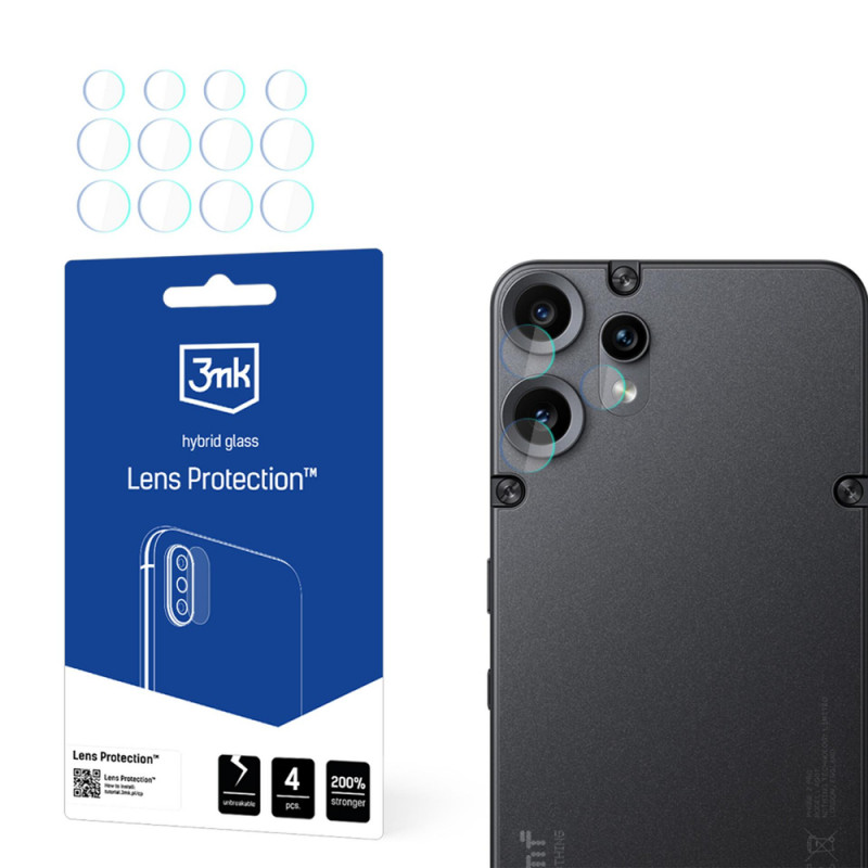 Υβριδικό γυαλί προστασίας φακού κάμερας 3MK Lens Protection για CMF Phone 2 Pro by Nothing (4 τεμ.)