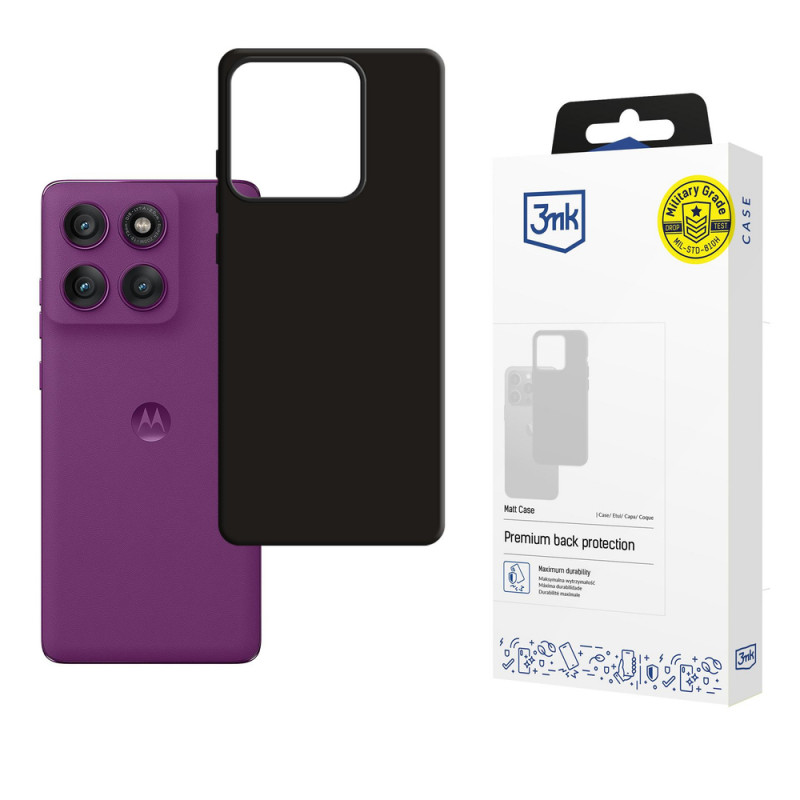 Θήκη 3MK Matt Case για Motorola Edge 60 Pro, μαύρη ματ