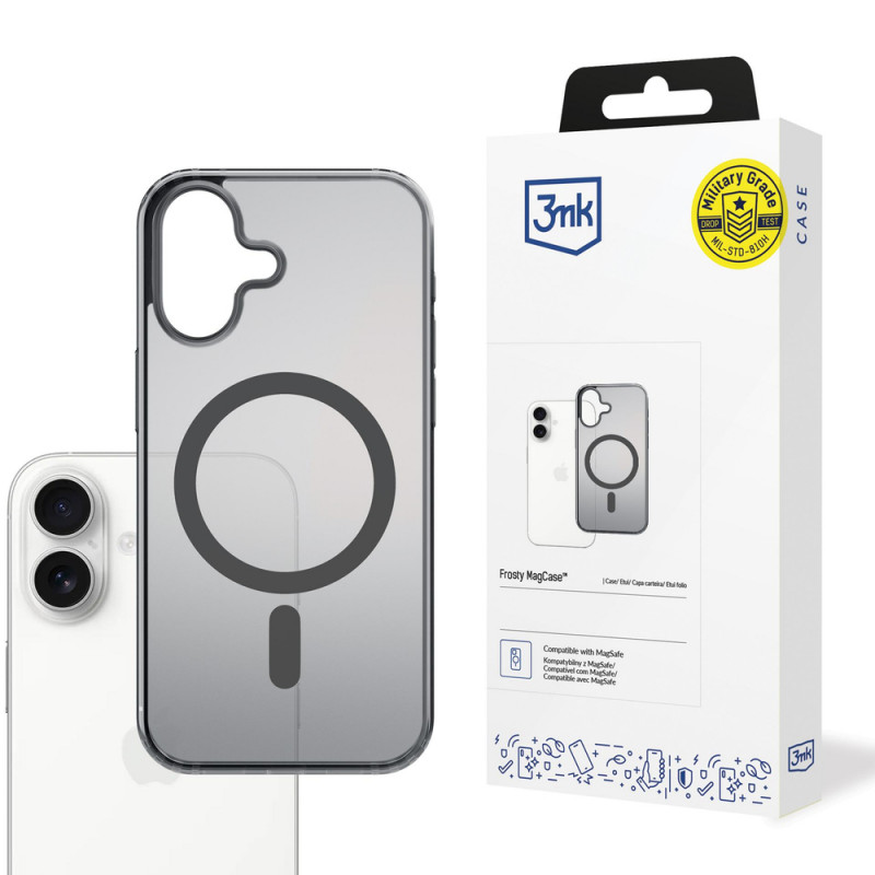 Θήκη 3MK Frosty MagCase για Apple iPhone 17, μαύρη