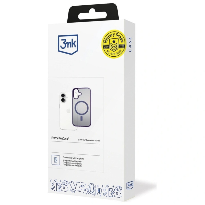 Θήκη 3MK Frosty MagCase για Apple iPhone 17, μωβ