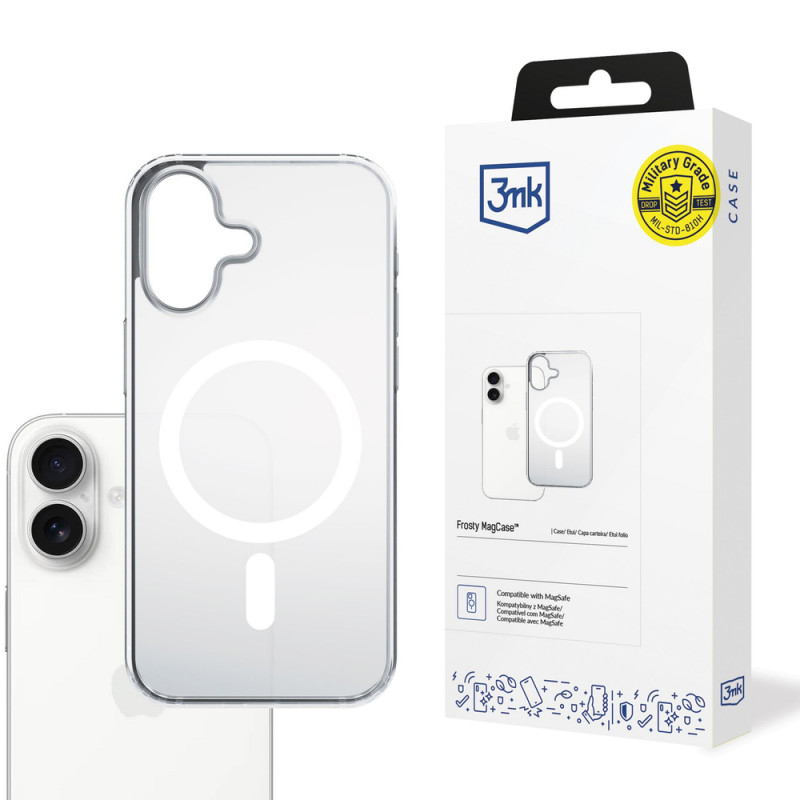 Θήκη 3MK Frosty MagCase για Apple iPhone 17, λευκή