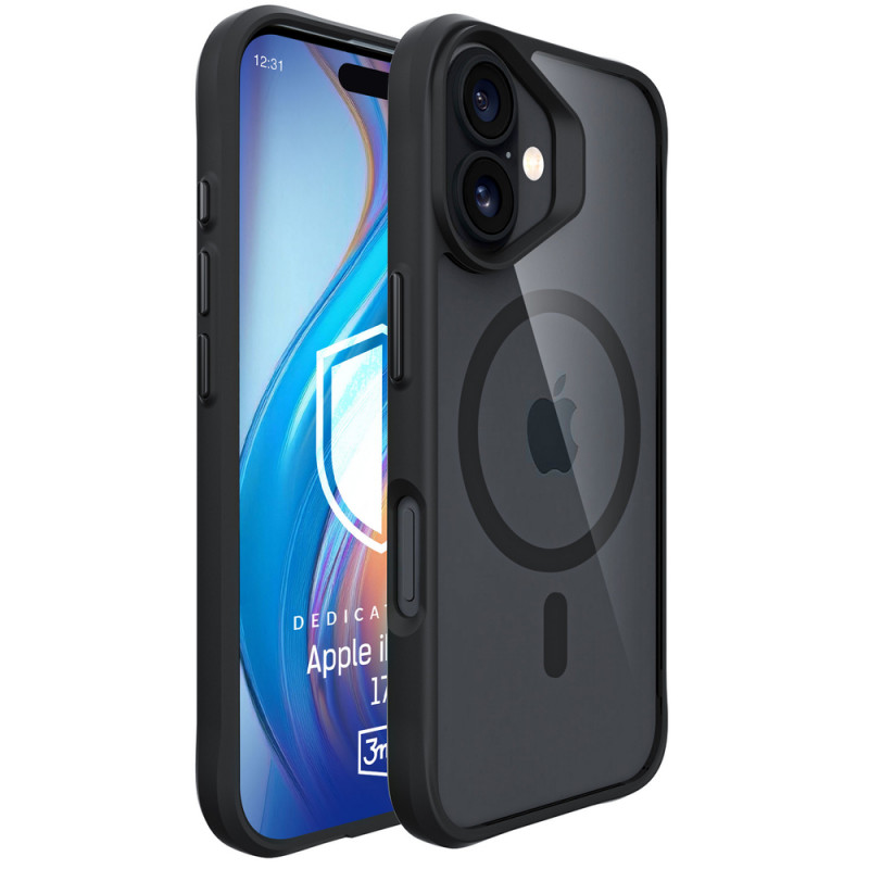 Θήκη 3MK Satin Armor MagCase για Apple iPhone 17, μαύρη