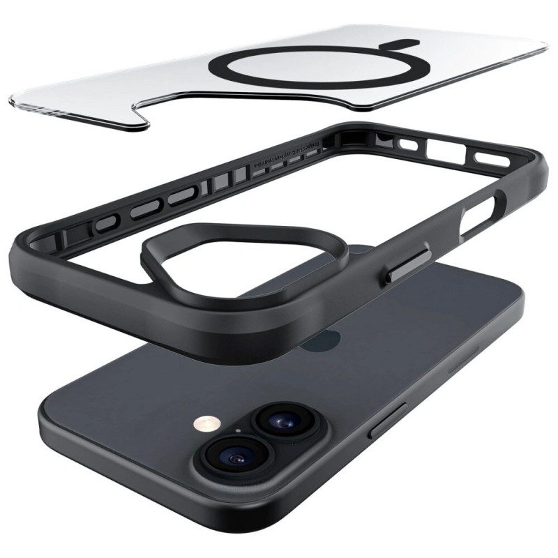 Θήκη 3MK Satin Armor MagCase για Apple iPhone 17, μαύρη