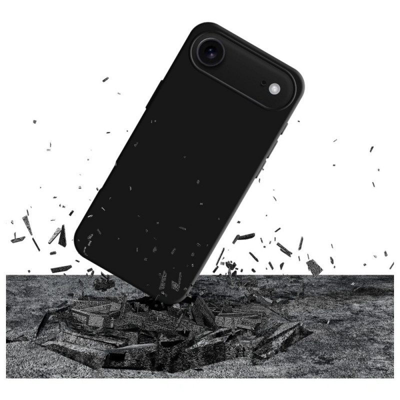 Θήκη σιλικόνης 3MK για Apple iPhone Air, μαύρη