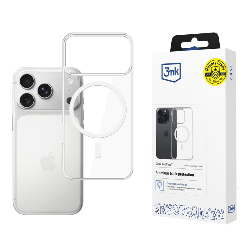 Θήκη 3MK Clear MagCase για Apple iPhone 17 Pro, Διαφανής
