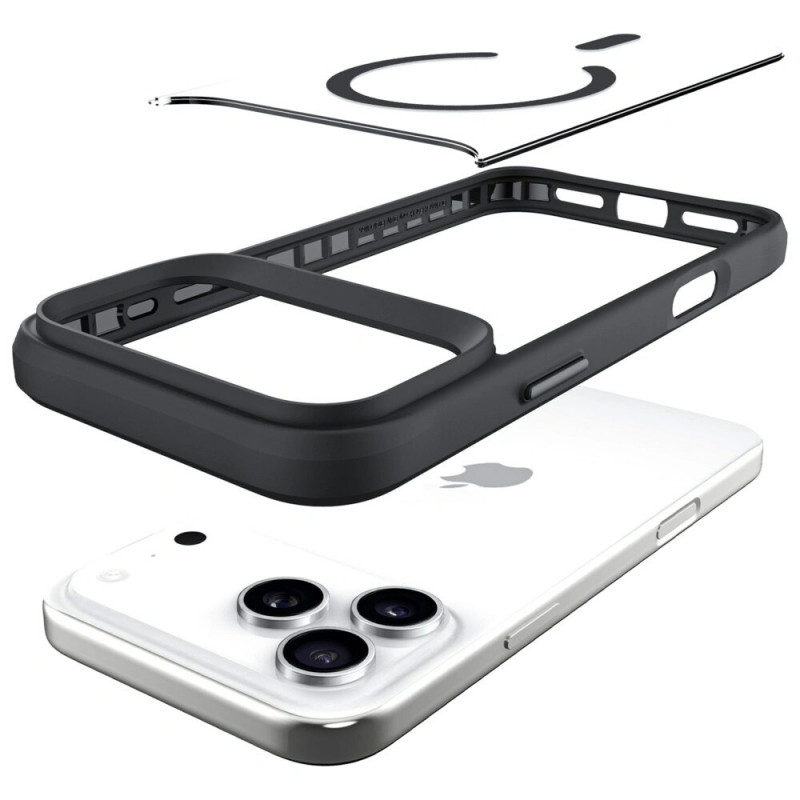 Θήκη 3MK Satin Armor MagCase για Apple iPhone 17 Pro, Διαφανές Μαύρο