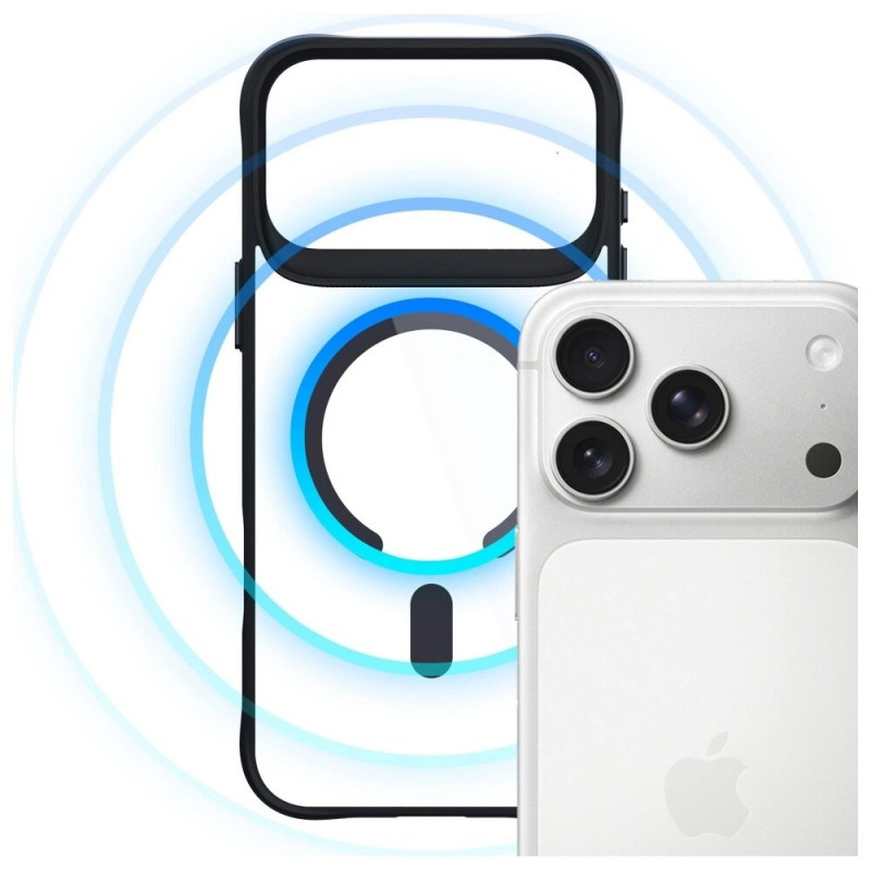 Θήκη 3MK Satin Armor MagCase για Apple iPhone 17 Pro, Διαφανές Μαύρο