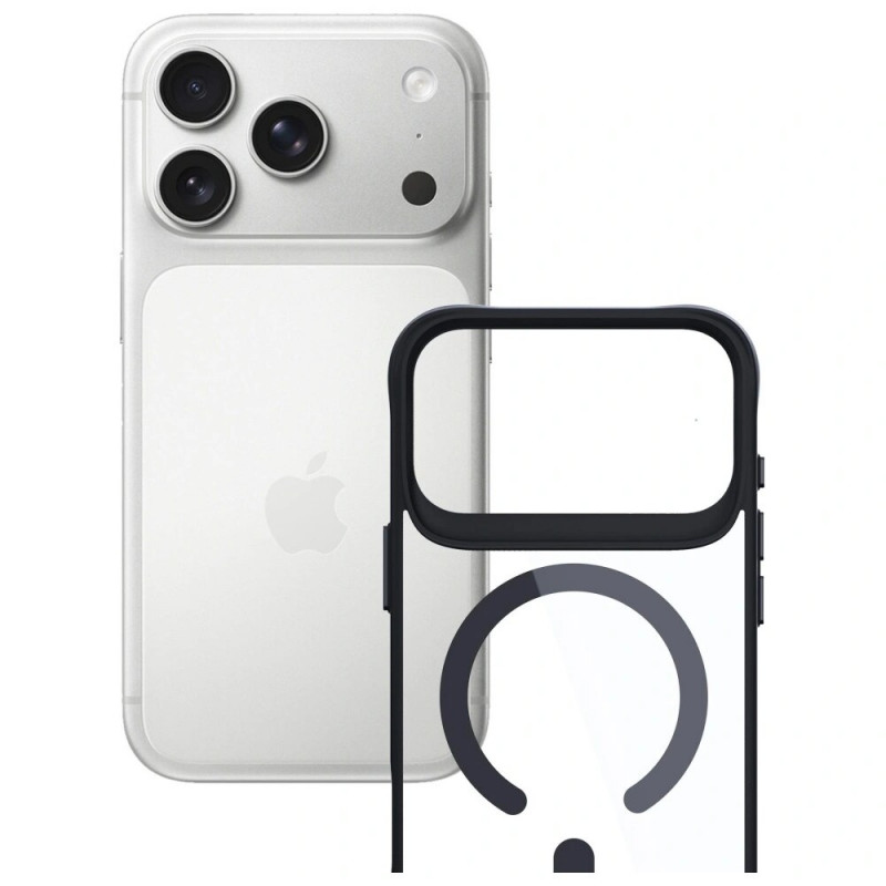 Θήκη 3MK Satin Armor MagCase για Apple iPhone 17 Pro, Διαφανές Μαύρο