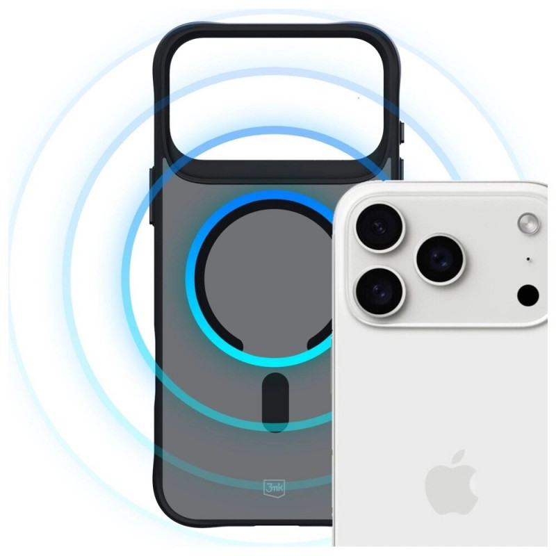 Θήκη 3MK Smoke MagCase για Apple iPhone 17 Pro Max, Μαύρη Ημιδιαφανής