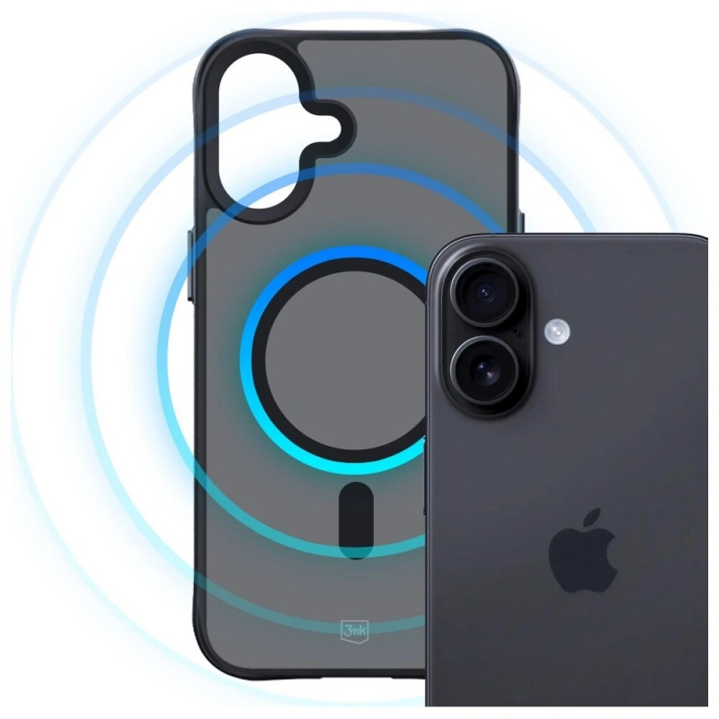 Θήκη 3MK Smoke Matt MagCase για Apple iPhone 17, Μαύρη