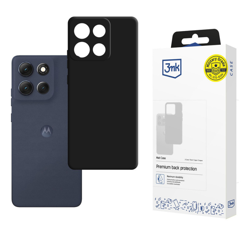 Θήκη 3MK Matt Case για Motorola Moto G86, μαύρη