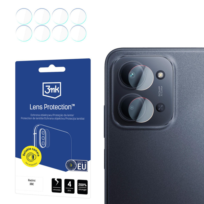 Προστατευτικό φακού κάμερας 3MK Lens Protection για Xiaomi Redmi 15C 4G