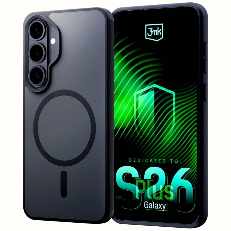 Θήκη προστασίας 3mk Smoke MagCase για Samsung Galaxy S26+, μαύρη