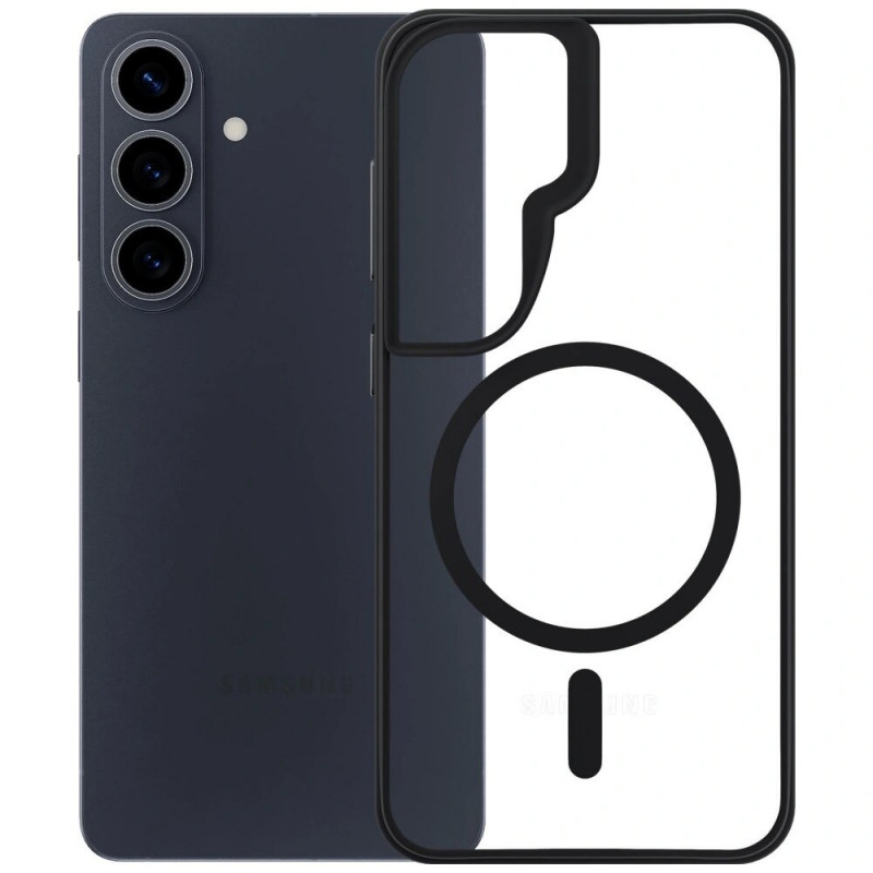 Θήκη προστασίας 3mk Satin Armor MagCase για Samsung Galaxy S26, διαφανές μαύρο