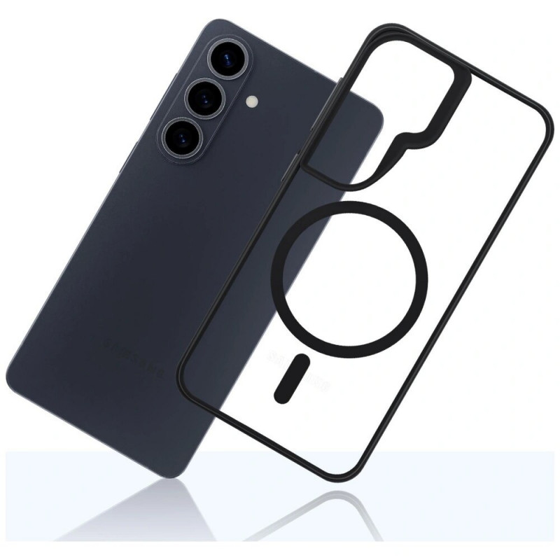 Θήκη προστασίας 3mk Satin Armor MagCase για Samsung Galaxy S26, διαφανές μαύρο