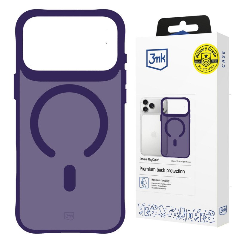 3MK Smoke MagCase για Apple iPhone 17 Pro, μωβ