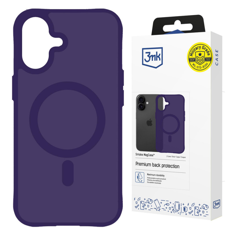 3MK Smoke MagCase για Apple iPhone 17, μωβ