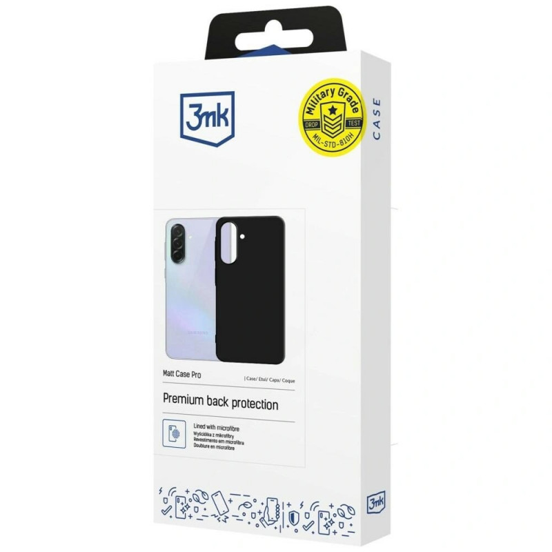 Θήκη smartphone 3MK Matt Case Pro για Samsung Galaxy A37, μαύρη